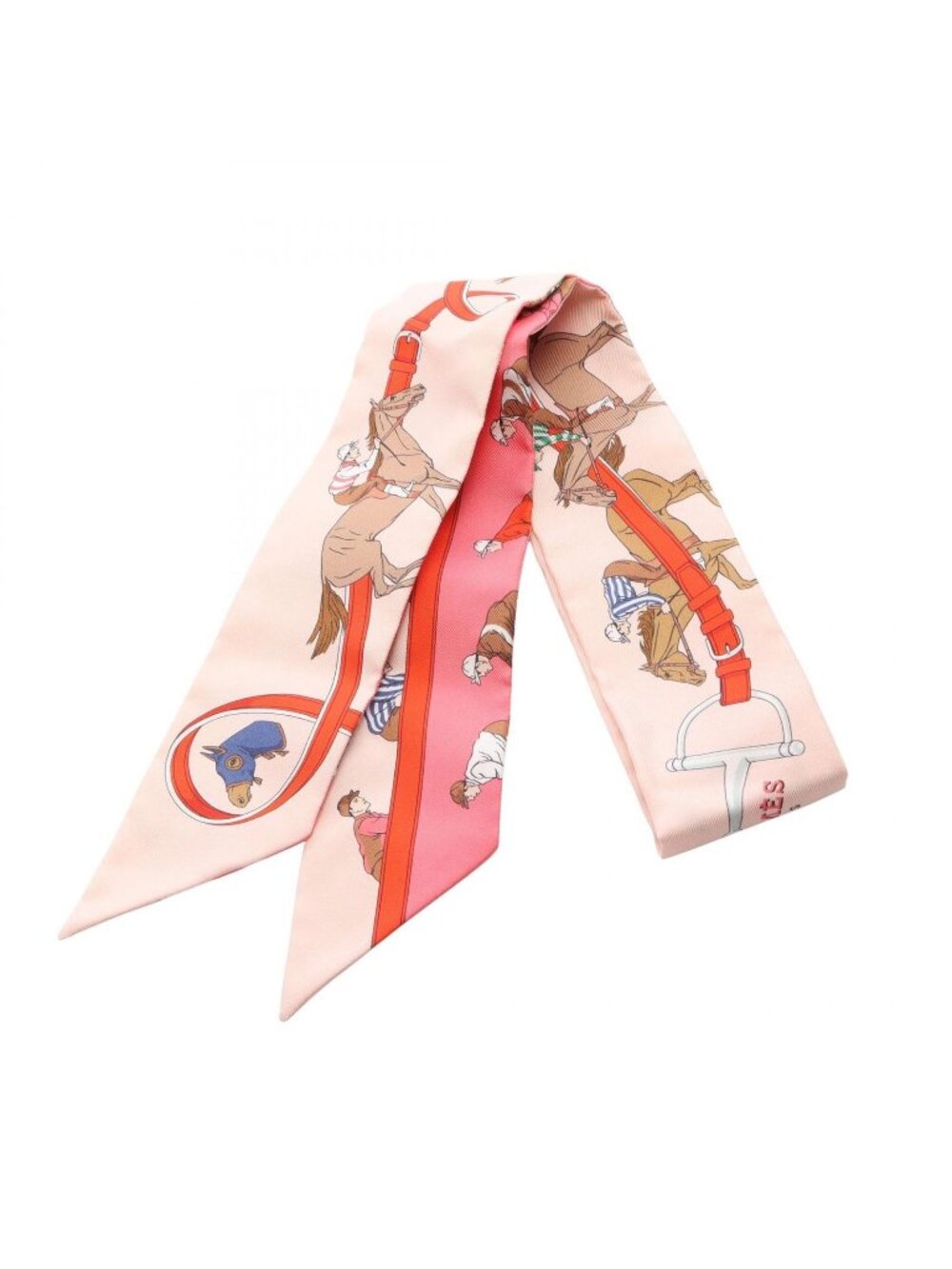 Hermes Scarf Twilly Turf les Courses Ribbon Silk